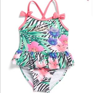 NWT! BEBE Toddler One Piece Bathing Suit!! Cute!